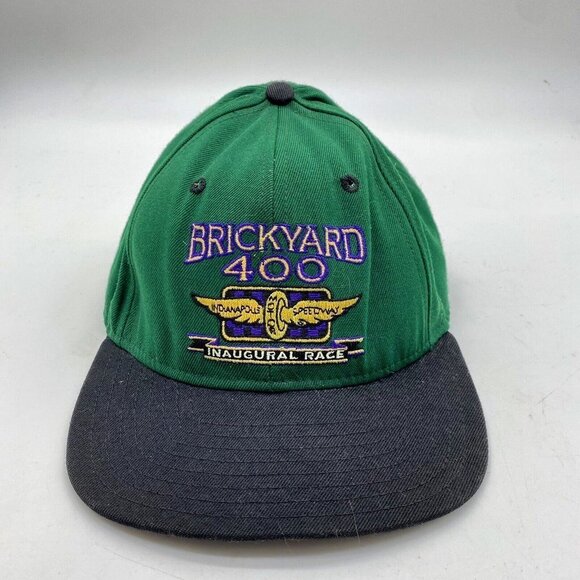 Brickyard 400 Snapback Hat Green Inaugural Race Indianapolis‎ VTG 1994 Nascar - Picture 1 of 9